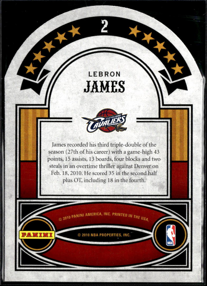 LeBron James 2010 Crown Royale All-Stars Die-Cut Cleveland Cavaliers