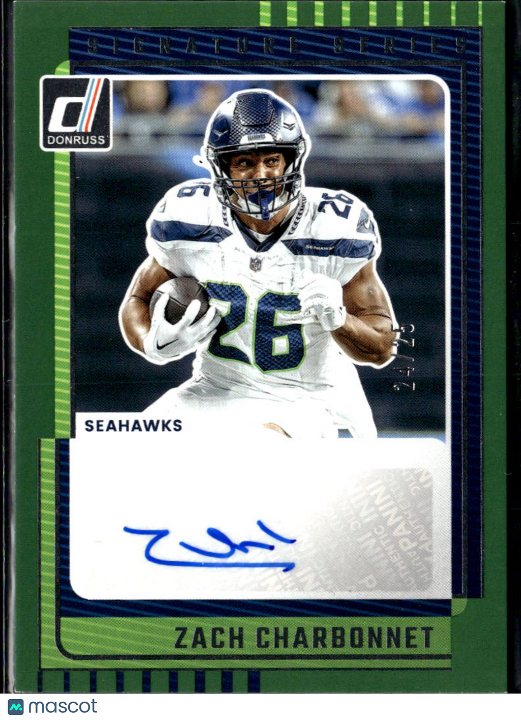 Zach Charbonnet 2025 Donruss Signature Auto Autograph 24/25 Seattle Seahawks