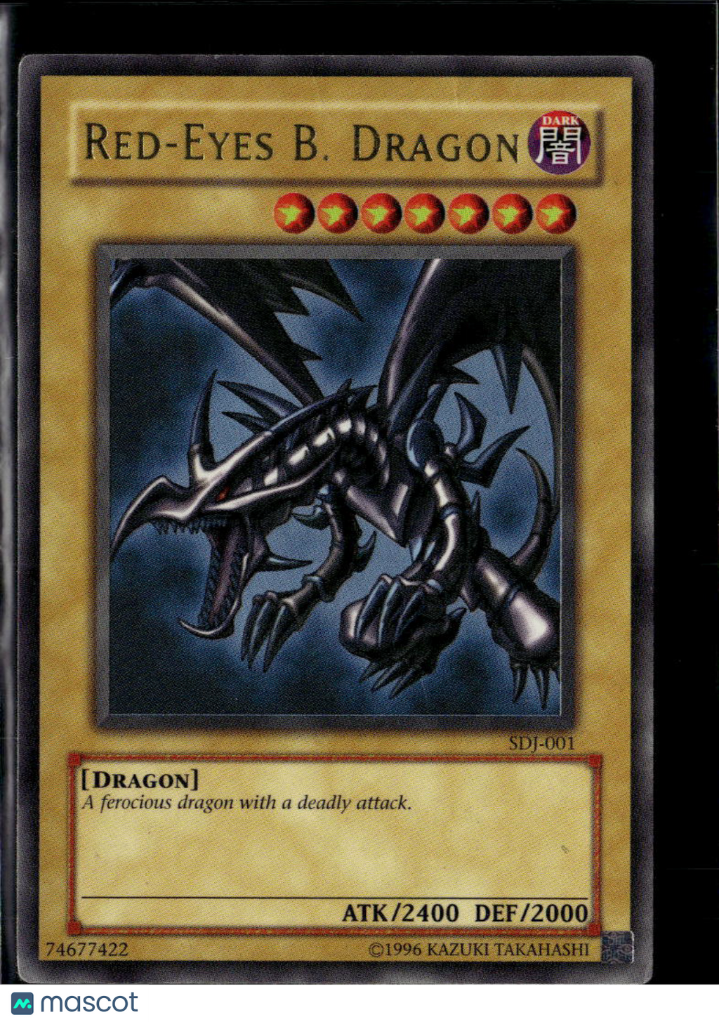 Red-Eyes B. Dragon 2002 Yu-Gi-Oh! Starter Deck Joey #SDJ-001