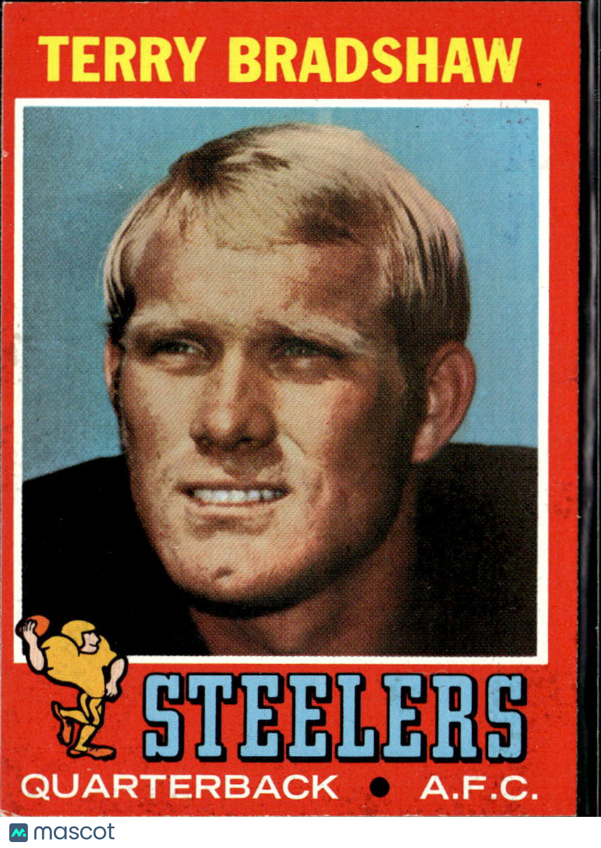 Terry Bradshaw 1971 Topps Rookie Card RC #156 Pittsburgh Steelers