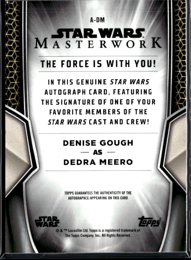Denise Gough as Dedra Meero 2025 Topps Star Wars Masterwork Auto Autograph