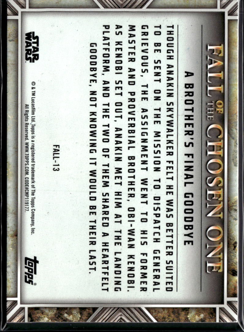 2025 Topps Star Wars Masterwork Fall of the Chosen One GOLD 12/25