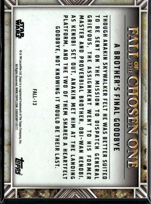 2025 Topps Star Wars Masterwork Fall of the Chosen One GOLD 12/25