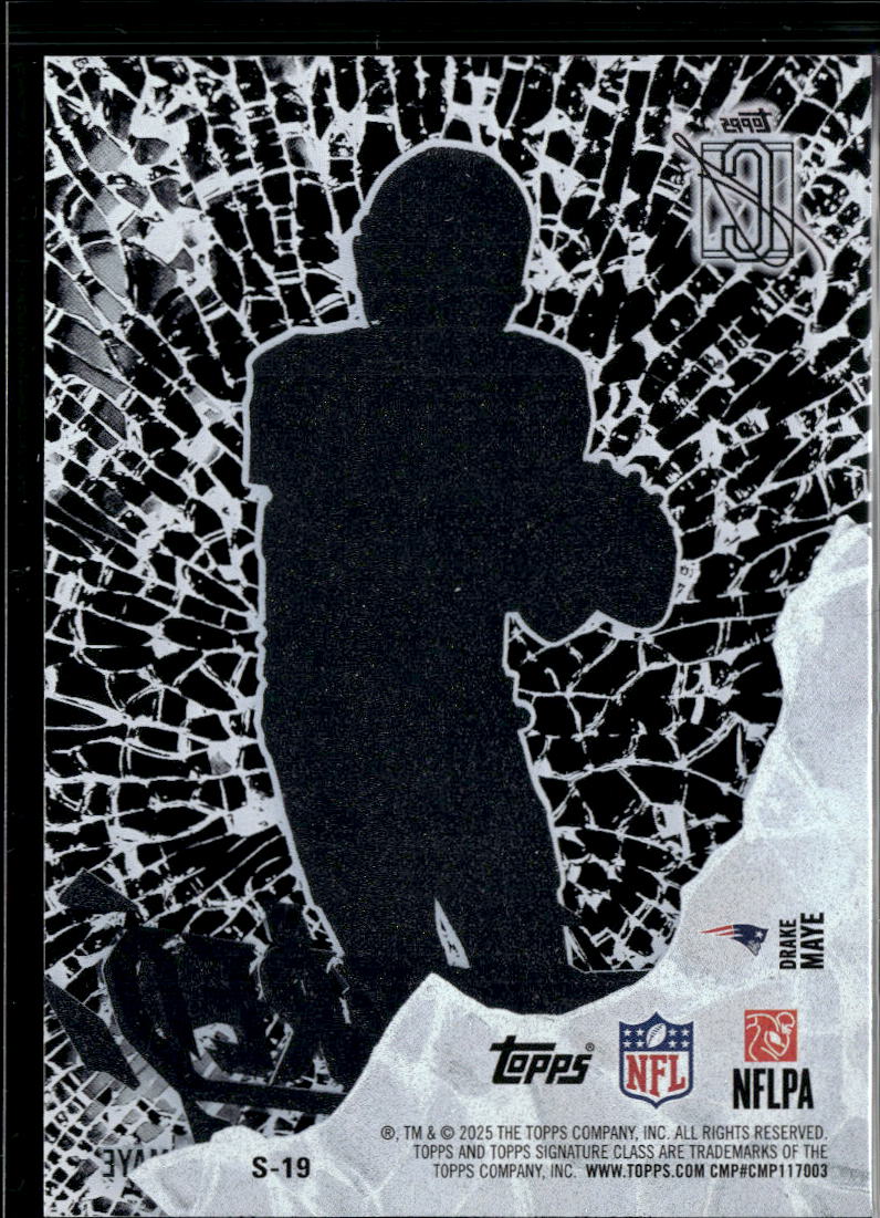 Drake Maye 2025 Topps Signature Edition Shattered CASE HIT SSP Patriots