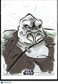 Gamorrean Guard Topps Star Wars Masterwork El Swetchi Sketch Auto Autograph 1/1