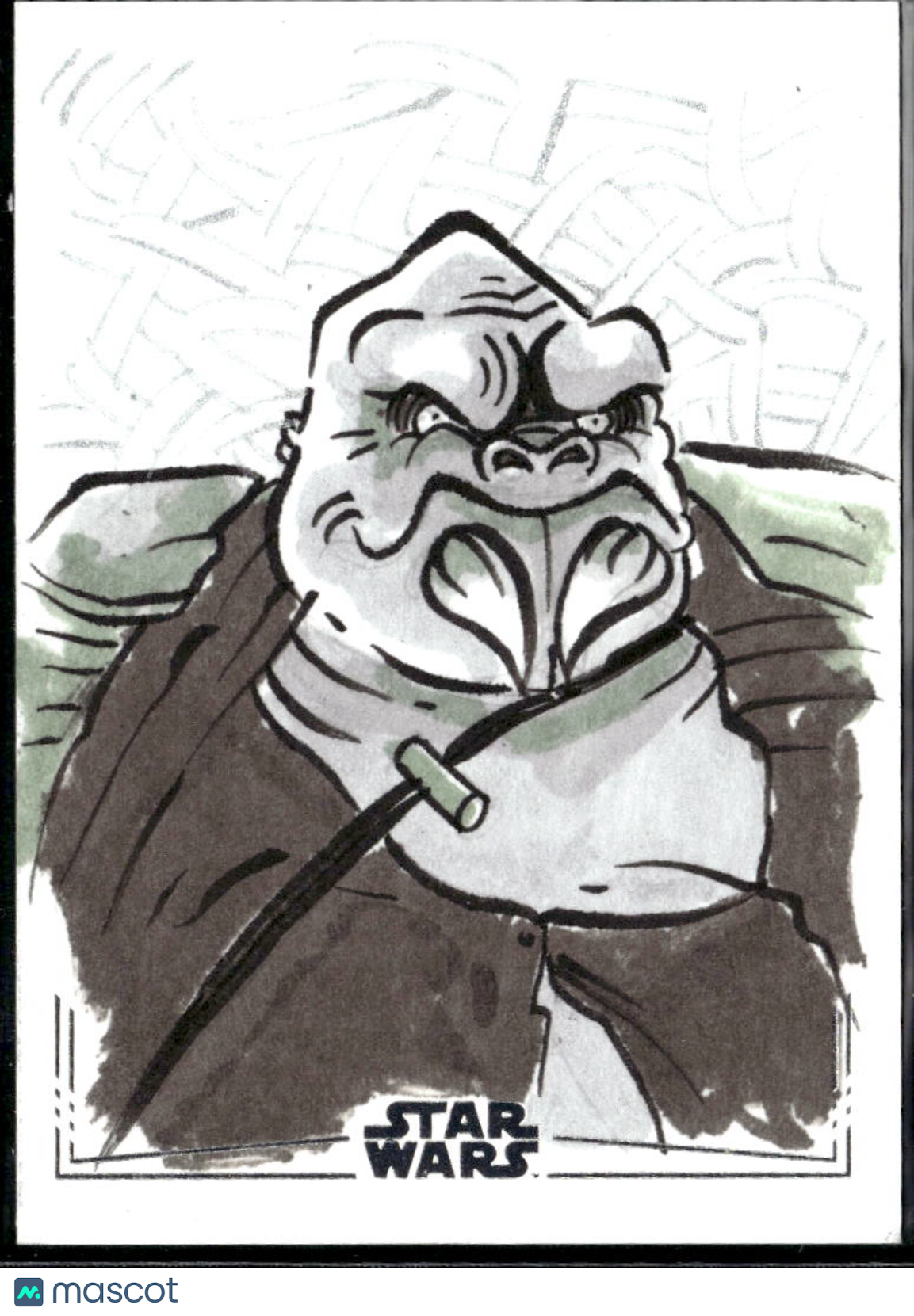 Gamorrean Guard Topps Star Wars Masterwork El Swetchi Sketch Auto Autograph 1/1