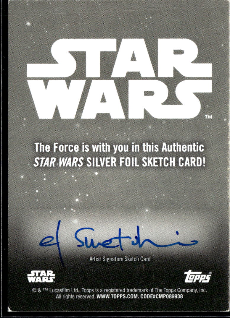 Gamorrean Guard Topps Star Wars Masterwork El Swetchi Sketch Auto Autograph 1/1