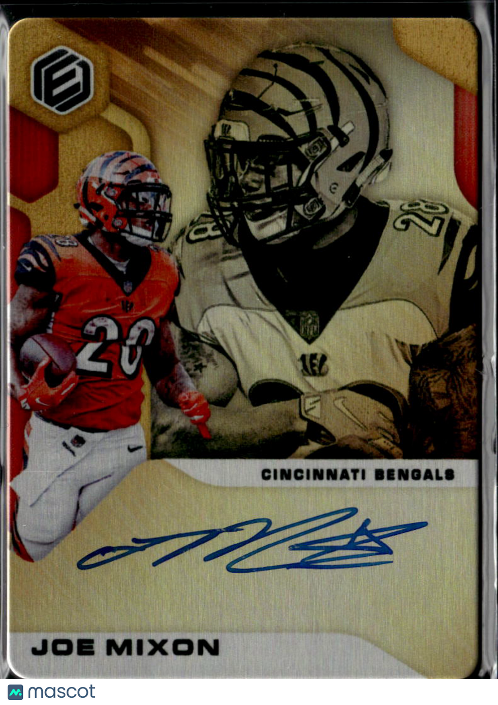 Joe Mixon 2019 Elements Auto Autograph GOLD Metal 16/50 Cincinnati Bengals