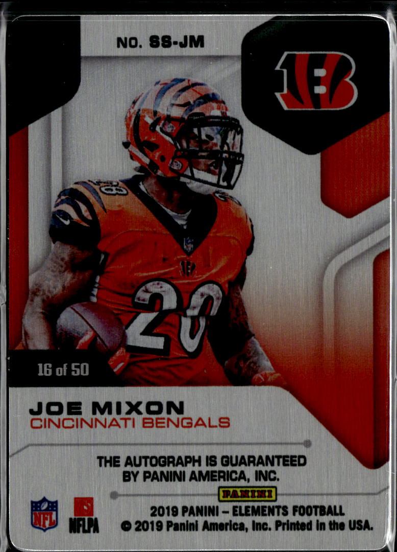 Joe Mixon 2019 Elements Auto Autograph GOLD Metal 16/50 Cincinnati Bengals