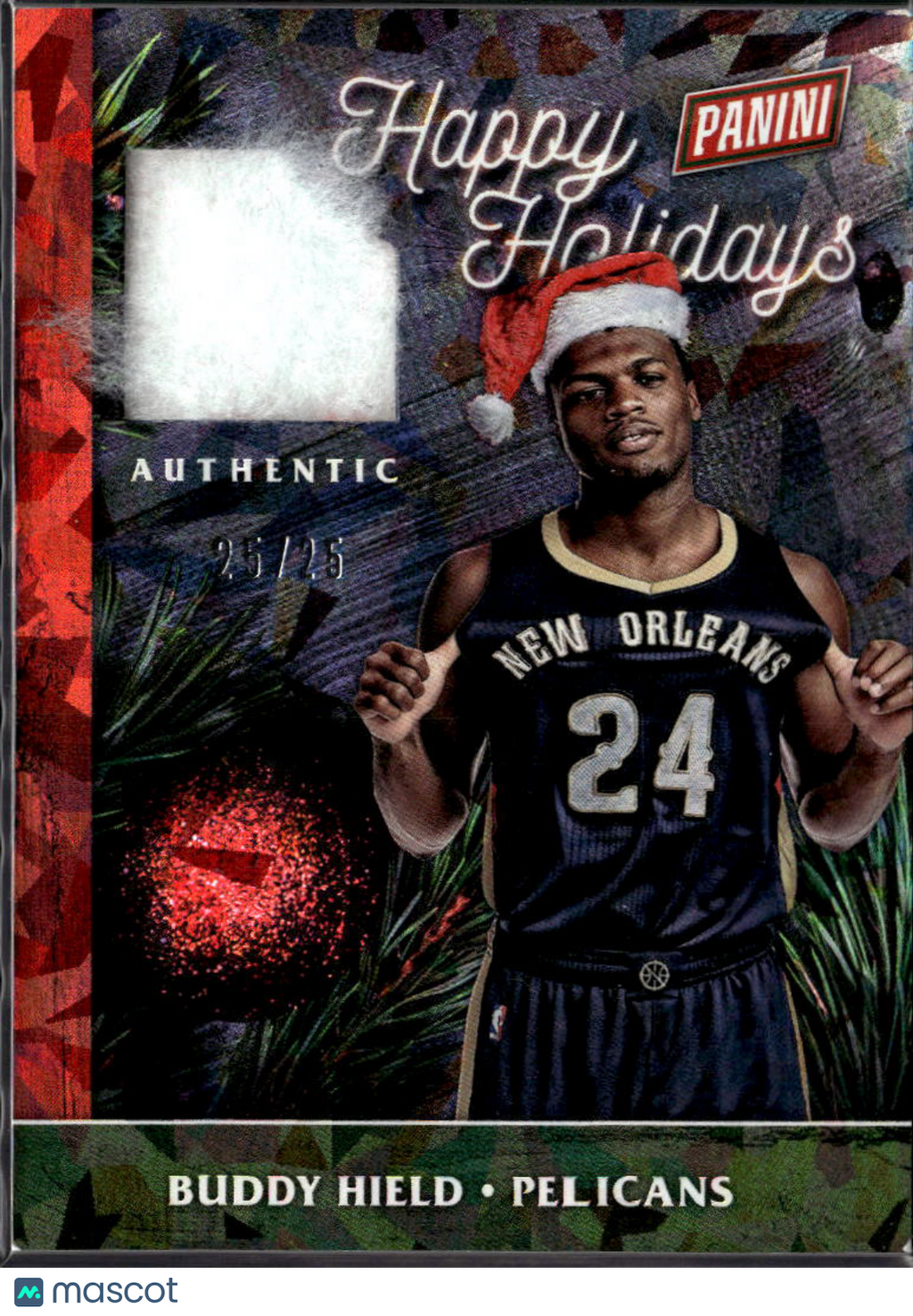 Buddy Hield 2016 Black Friday Happy Holidays Santa Hat 25/25 Sooners Pelicans