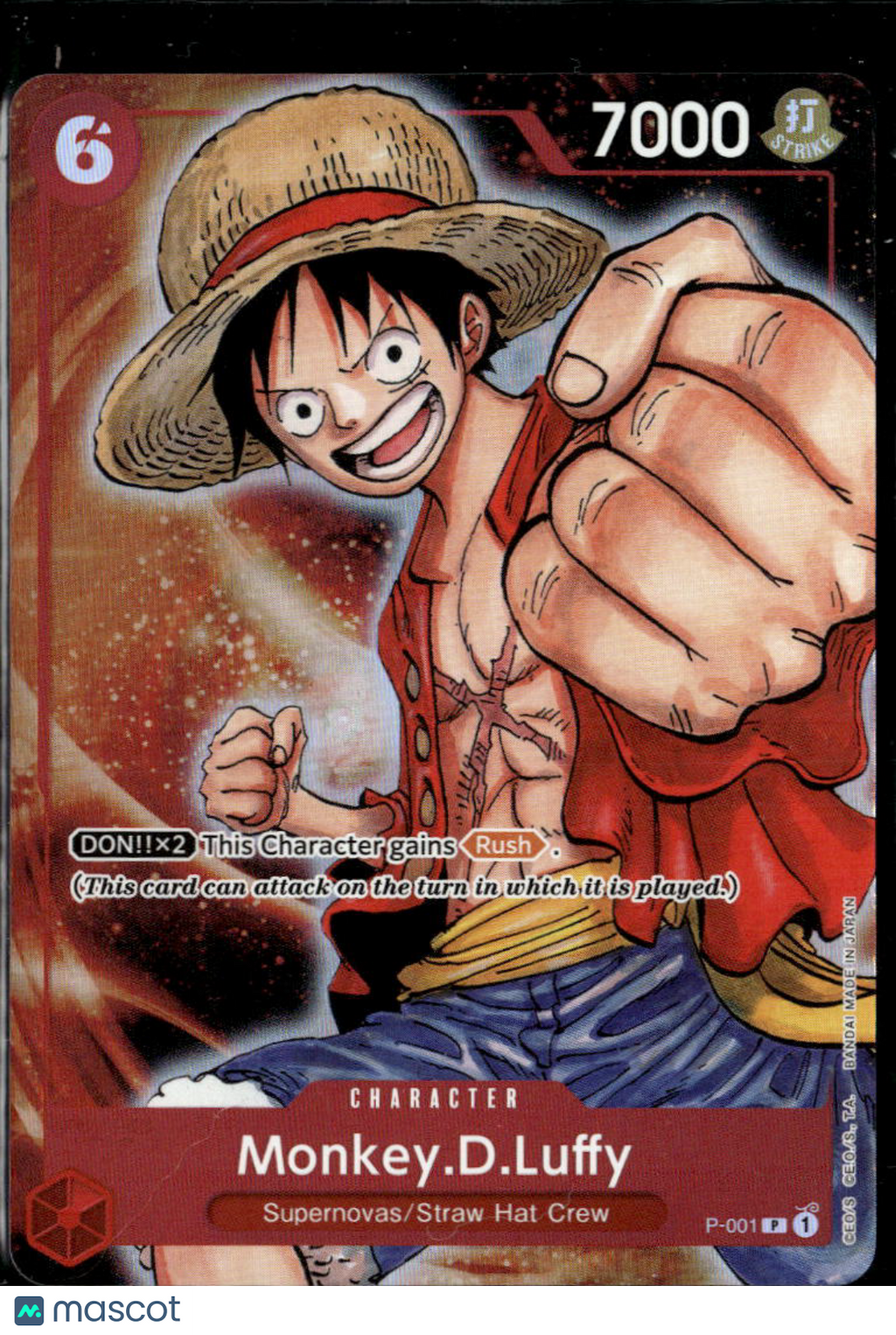 Monkey.D.Luffy 2022 One Piece Card Game Promo P-001 Promo
