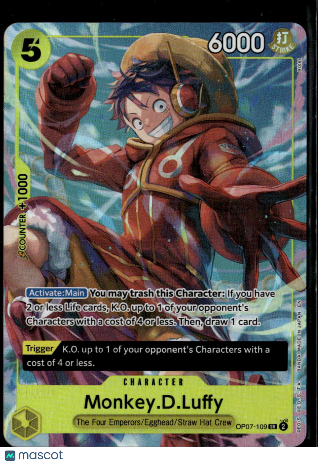 Monkey.D.Luffy 2024 One Piece Card Game 500 Years in the Future Holo Super Rare