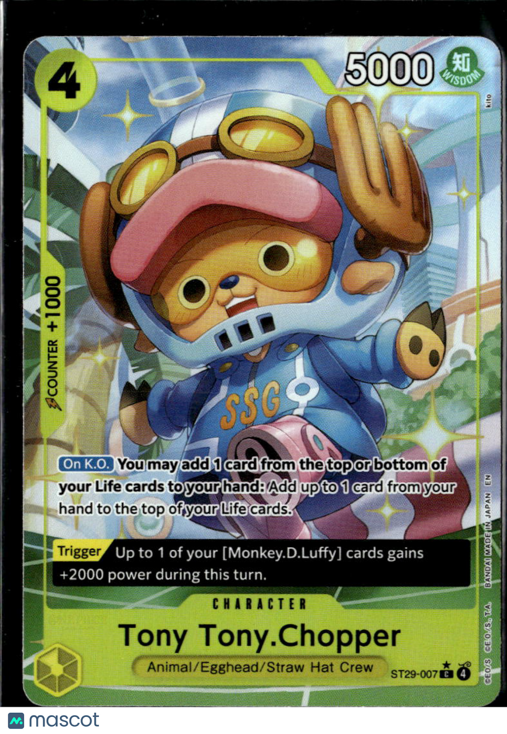 Tony Tony.Chopper 2024 One Piece Card Yellow Holo Straw Hat Crew Egghead Animal