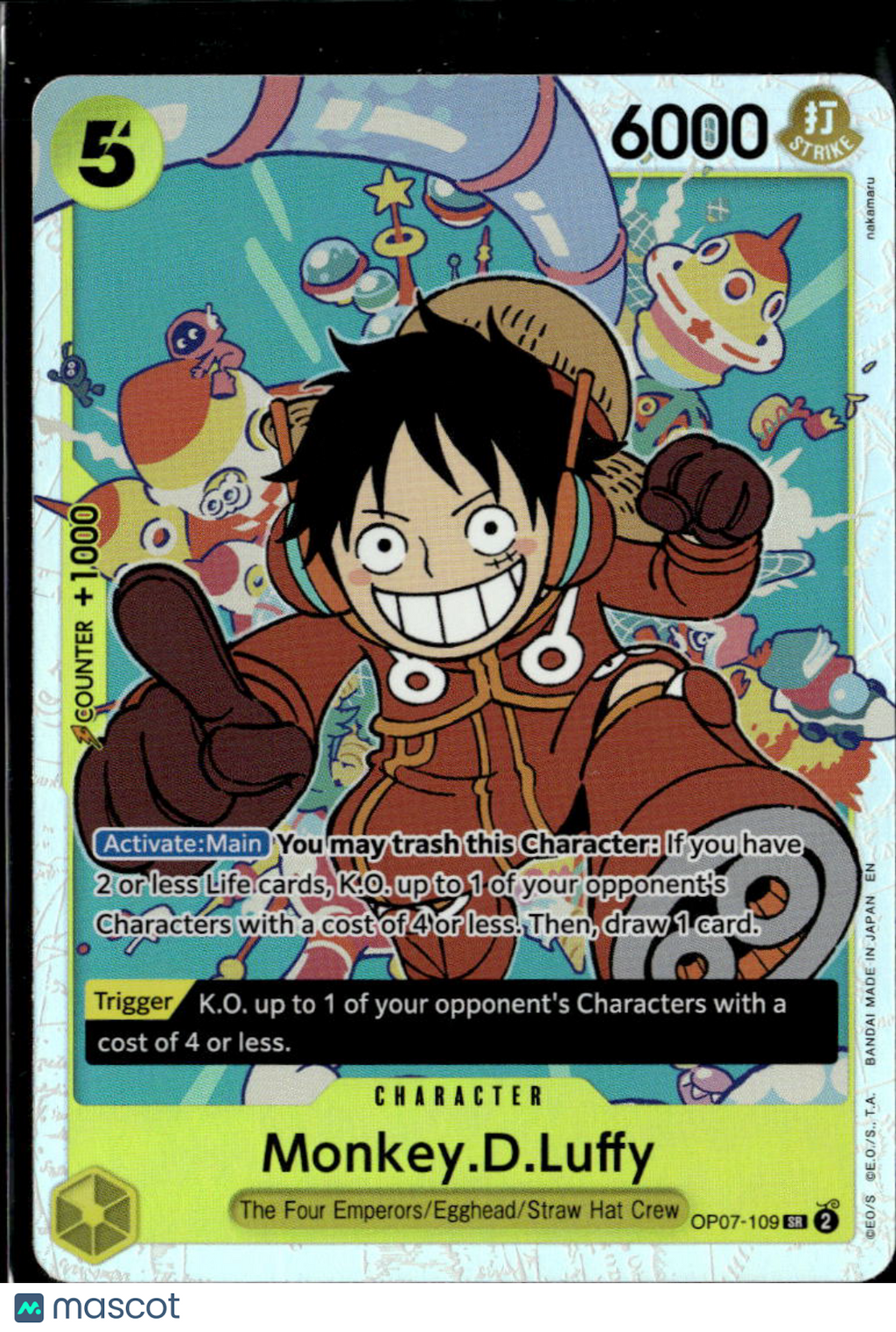 Monkey D Luffy 2024 One Piece Card 500 Years in the Future Holo Alternate Art