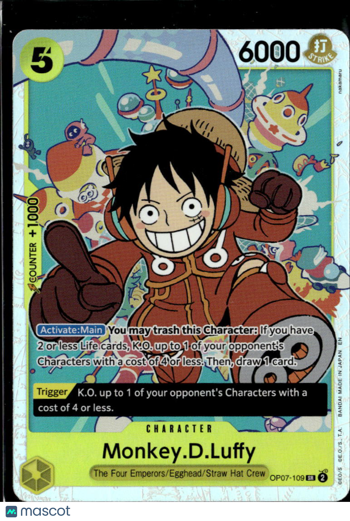 Monkey D Luffy 2024 One Piece Card 500 Years in the Future Holo Alternate Art