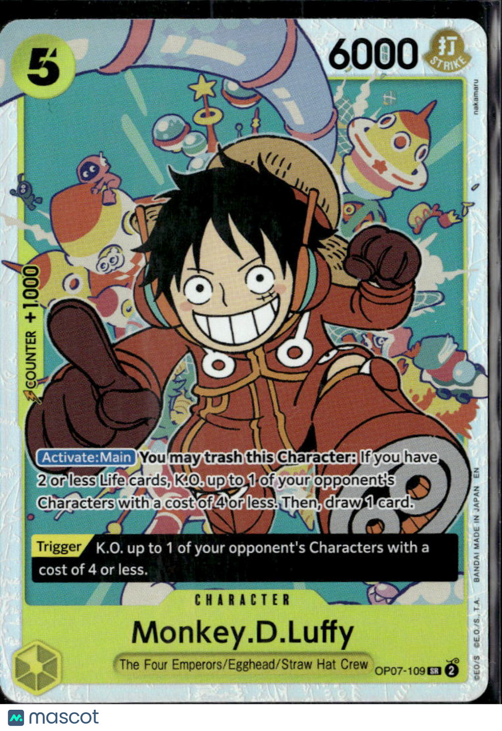 Monkey D Luffy 2024 One Piece Card 500 Years in the Future Holo Alternate Art