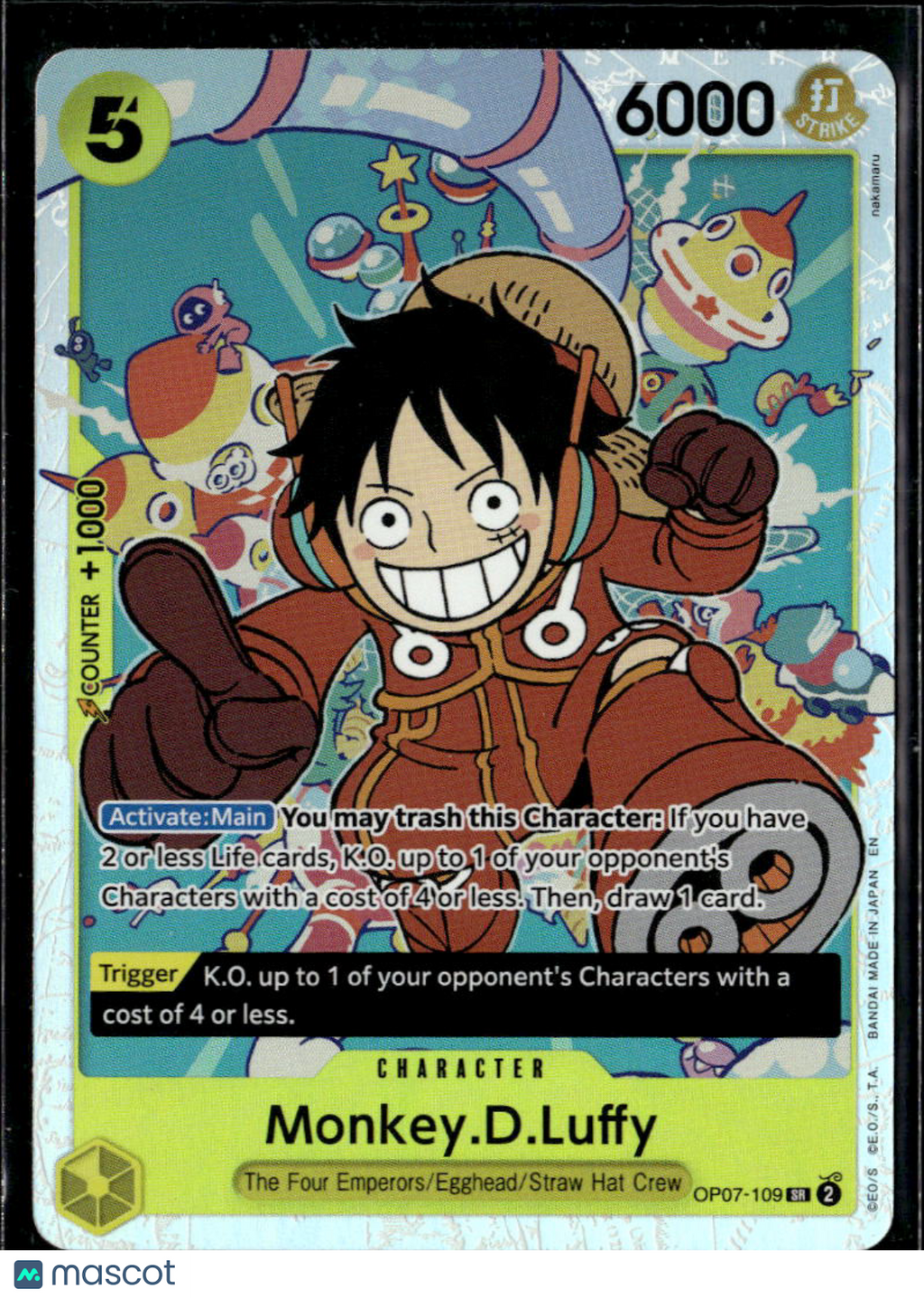 Monkey D Luffy 2024 One Piece Card 500 Years in the Future Holo Alternate Art