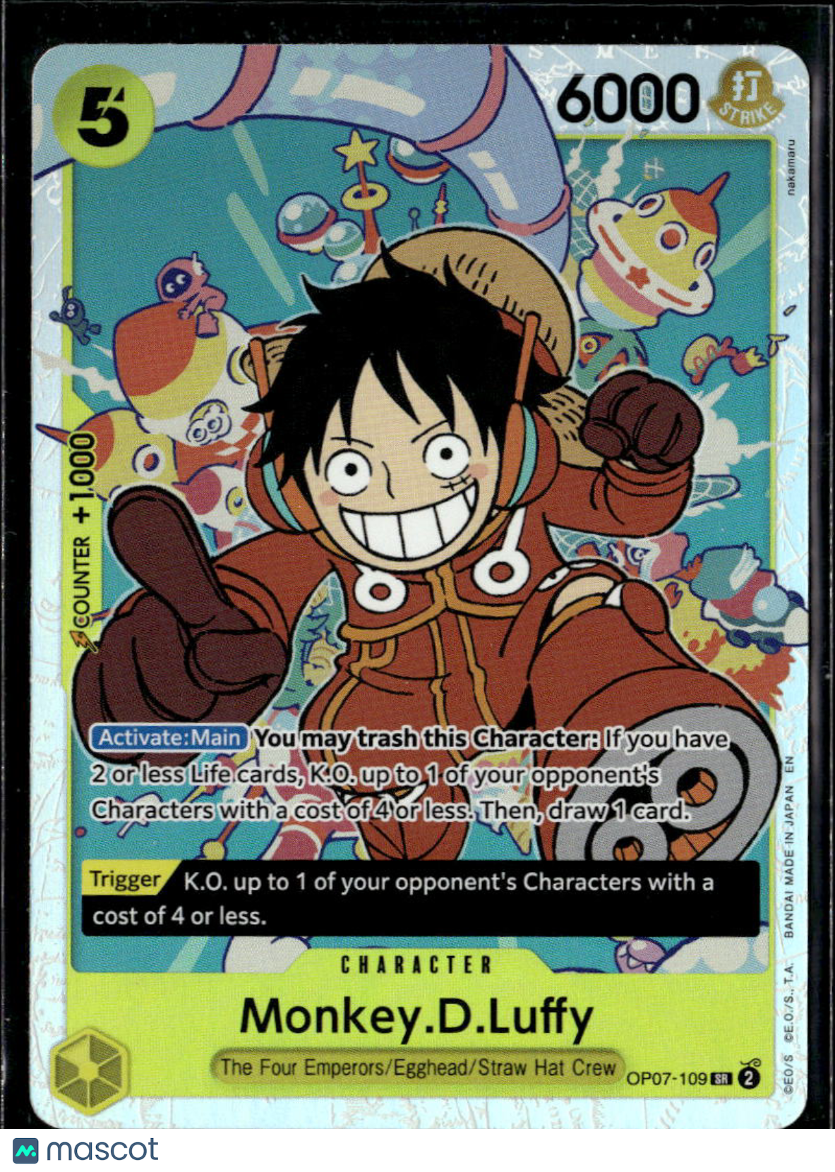 Monkey D Luffy 2024 One Piece Card 500 Years in the Future Holo Alternate Art
