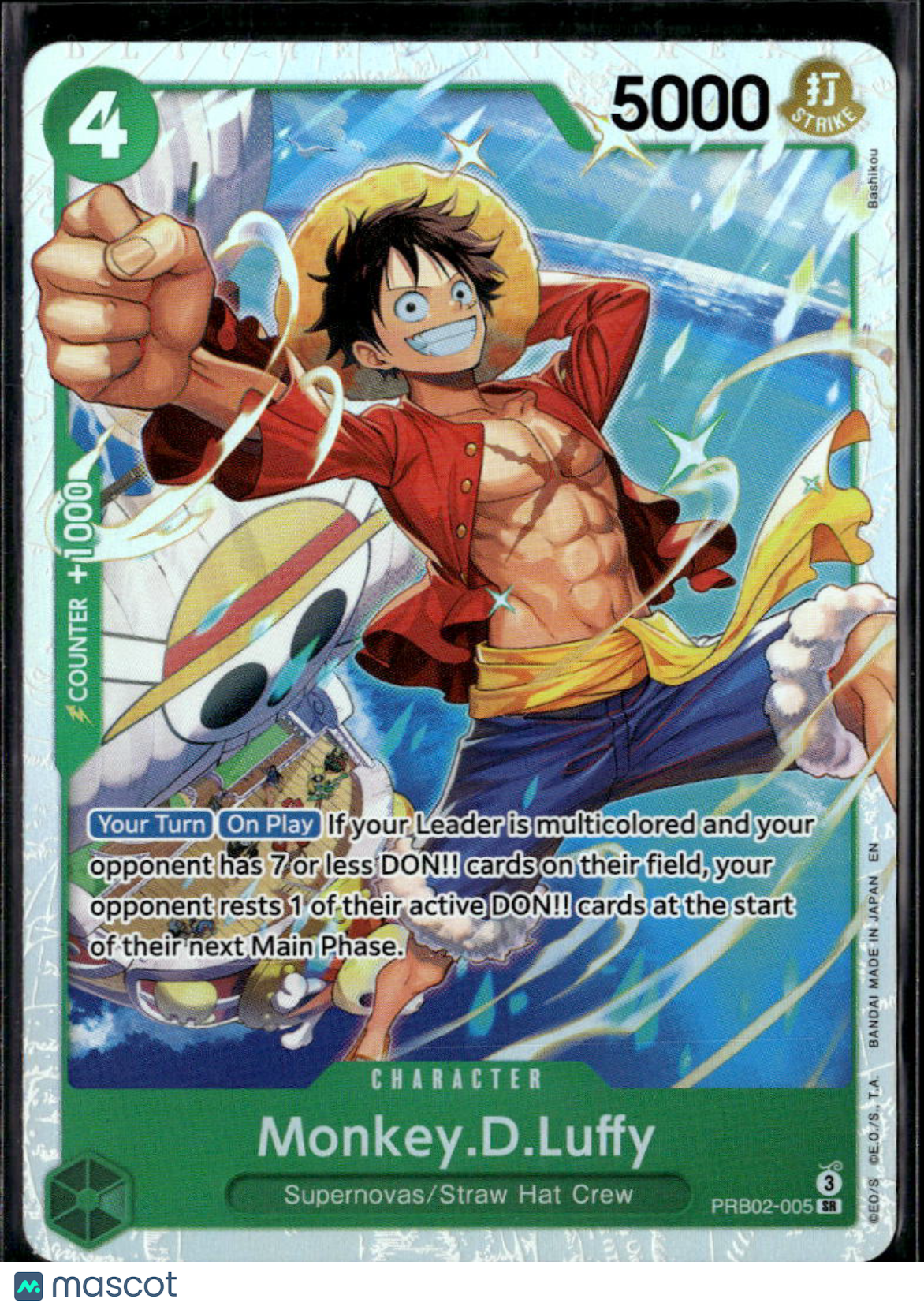 Monkey D Luffy 2024 One Piece The Best PRB-01 Holo Straw Hat Crew Supernovas