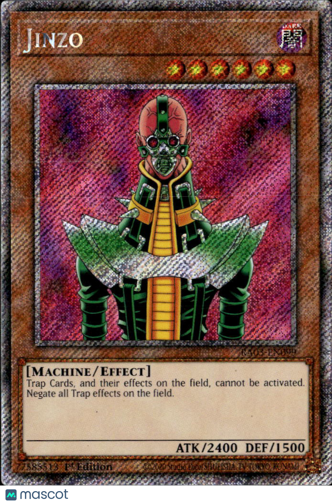 Jinzo 2002 Yu-Gi-Oh! Pharaoh's Servant Secret Rare 1st Edition