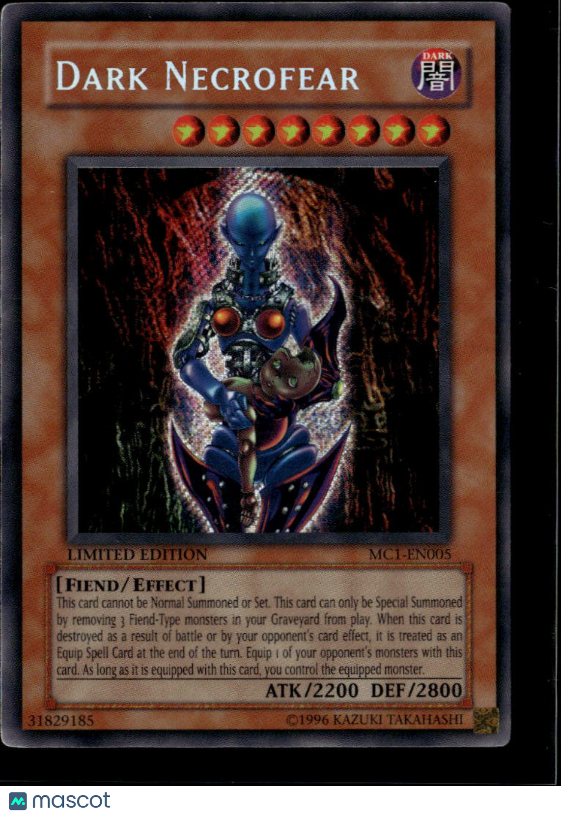 Dark Necrofear 2004 Master Collection Volume 1 Secret Rare Limited Edition
