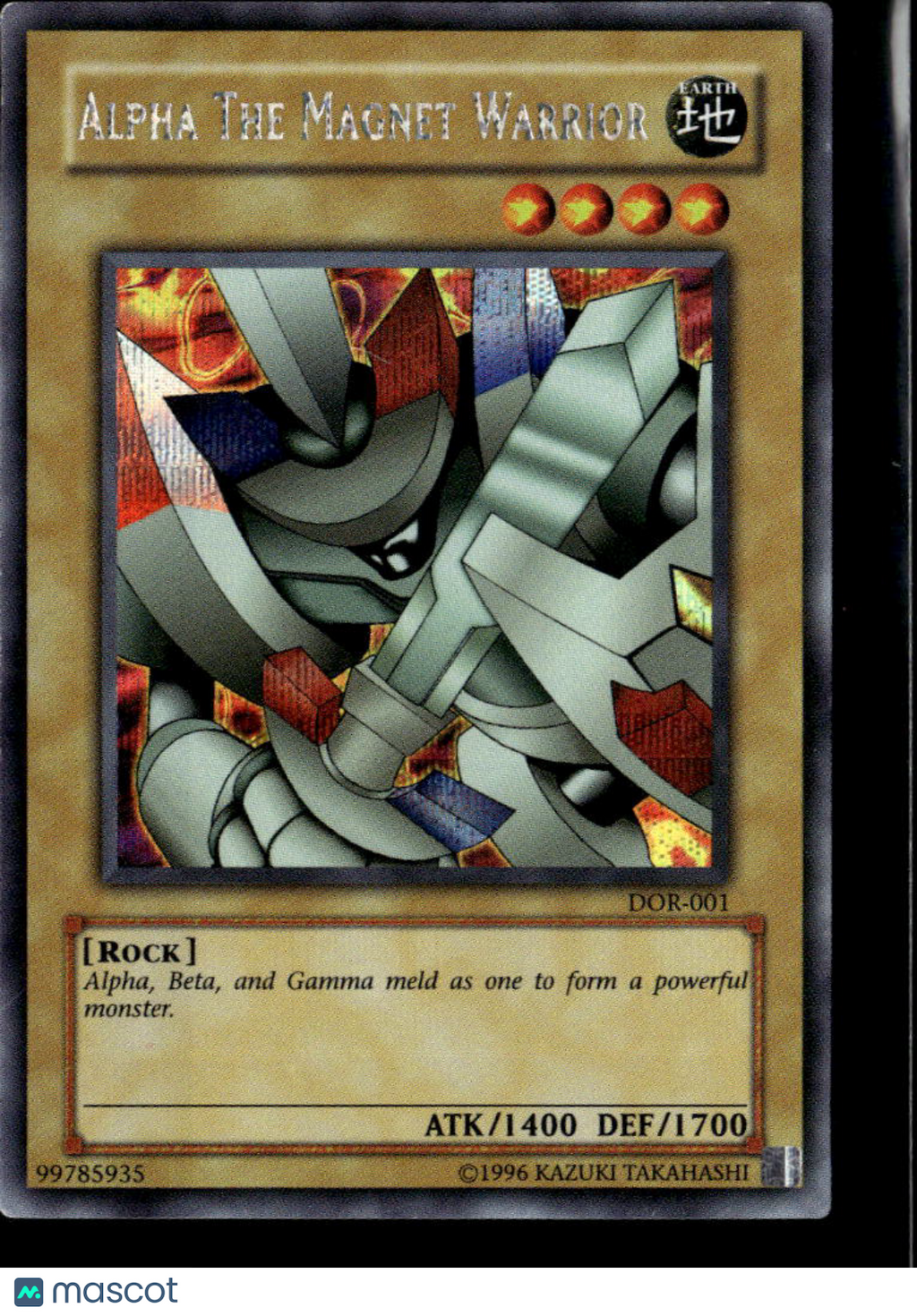 Alpha The Magnet Warrior 2002 Yu-Gi-Oh! Roses Prismatic Secret Rare Promo