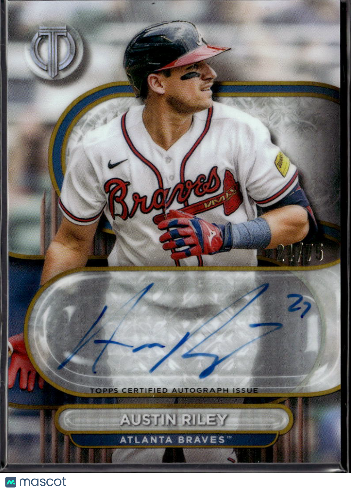 Austin Riley 2024 Topps Tribute Auto Autograph 24/75 Atlanta Braves