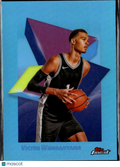 Victor Wembanyama 2025 Topps Finest Sky Blue Refractor San Antonio Spurs