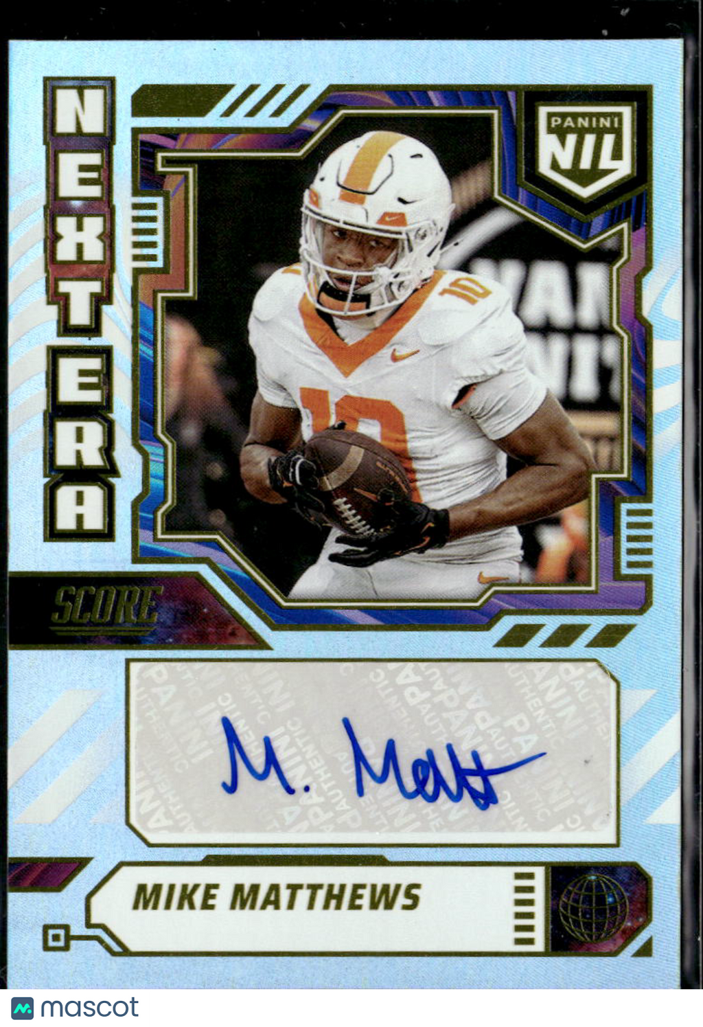 Mike Matthews 2025 Score NIL Next Era Auto Autograph RC Tennessee Volunteers