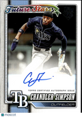 Chandler Simpson 2026 Topps On Card Auto Autograph Tampa Bay Rays