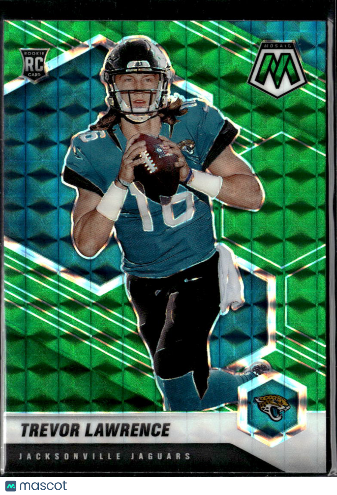 Trevor Lawrence 2021 Mosaic RC Green Prizm Rookie Jacksonville Jaguars