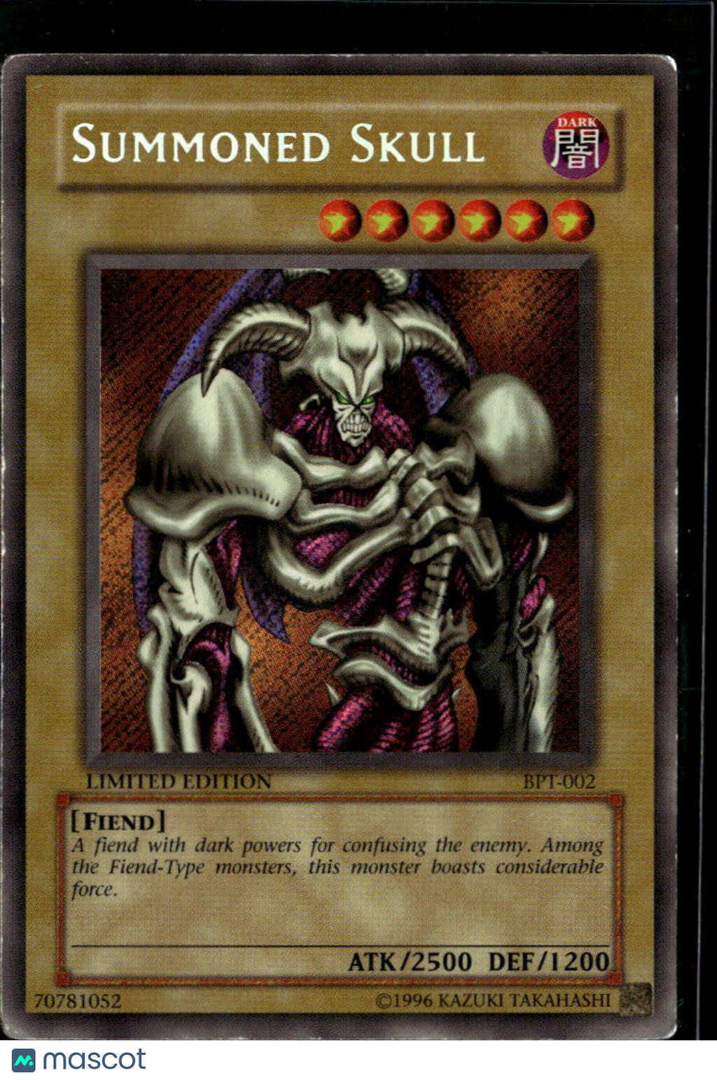 Summoned Skull 2002 Yu-Gi-Oh! Booster Pack Collectors Tins Secret Rare Limited