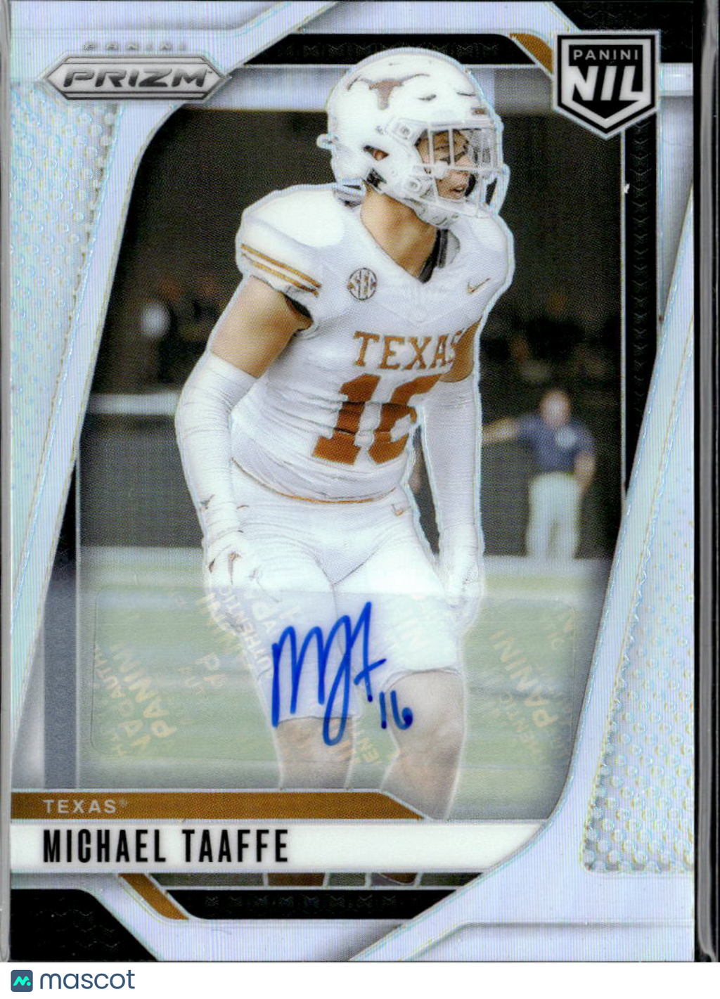 Michael Taaffe 2025 Panini Prizm NIL Auto Autograph Silver Texas Longhorns