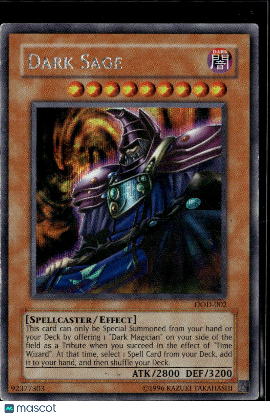 Dark Sage 2002 Yu-Gi-Oh! Duelists of the Roses Prismatic Secret Rare Promo