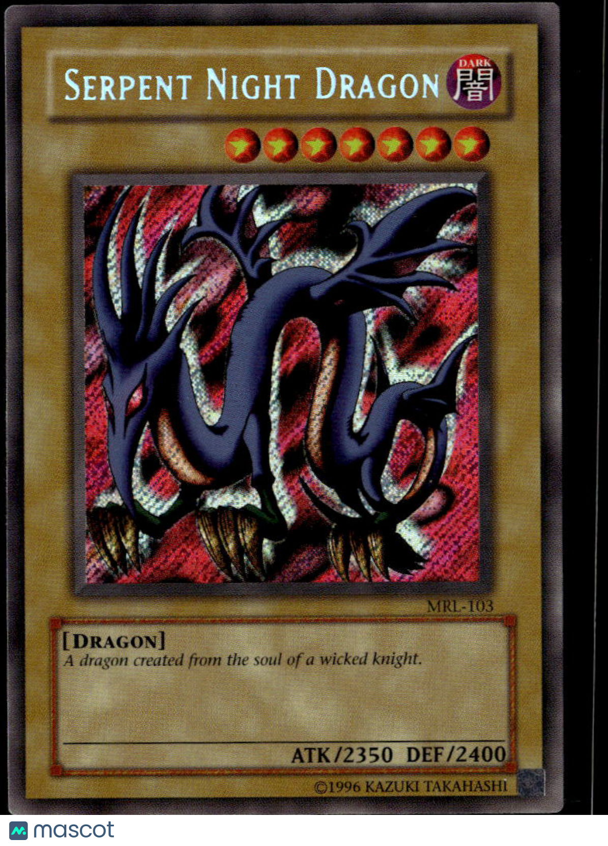 Serpent Night Dragon 2002 Yu-Gi-Oh! Magic Ruler Holo Secret Rare