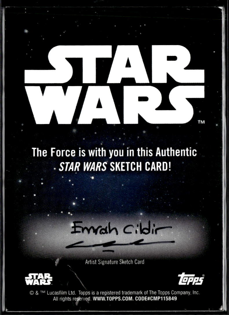 Stormtrooper Star Wars Sketch Card 1/1 Emrah Cildir Auto Autograph