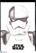 Clonetrooper Topps Star Wars Sketch Card 1/1 Auto Autograph Robert Hendrickson