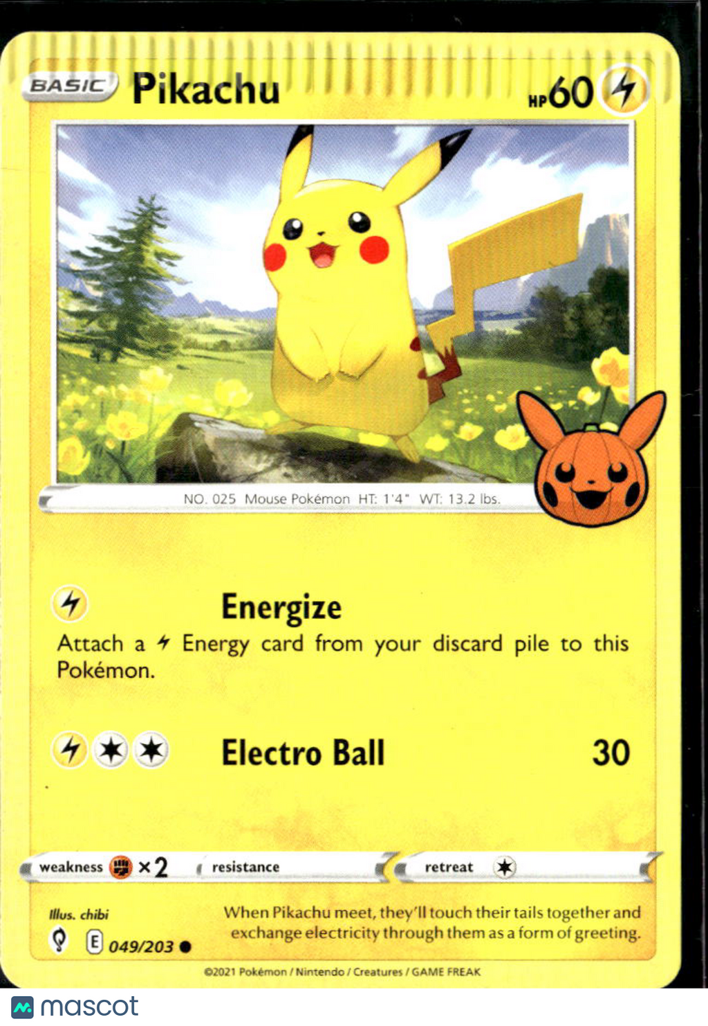 Pikachu 2021 Evolving Skies #49/203