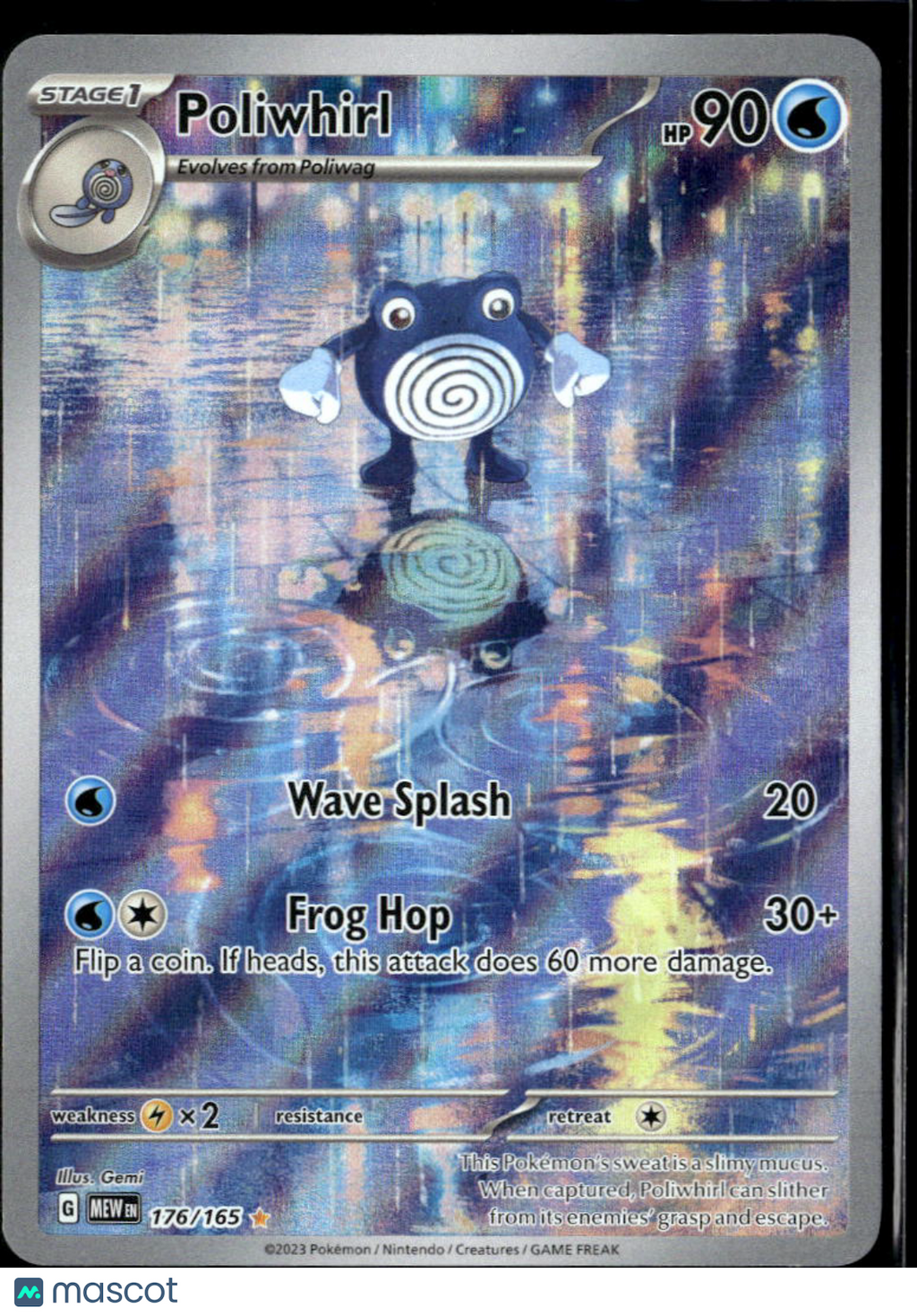 Poliwhirl 2023 Scarlet & Violet 151 Holo Secret Rare #176/165
