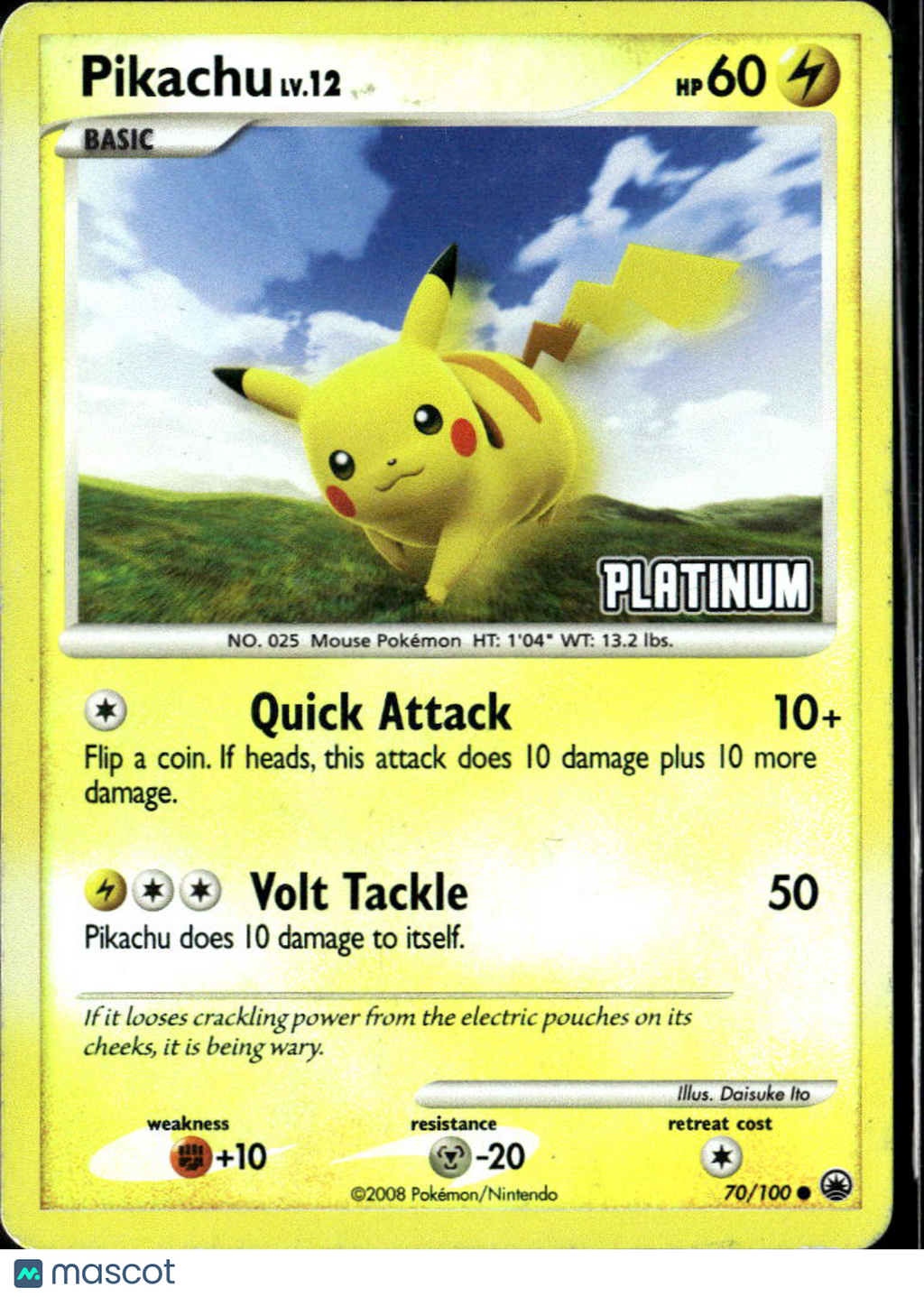 LP Pikachu 2013 Platinum #70/100