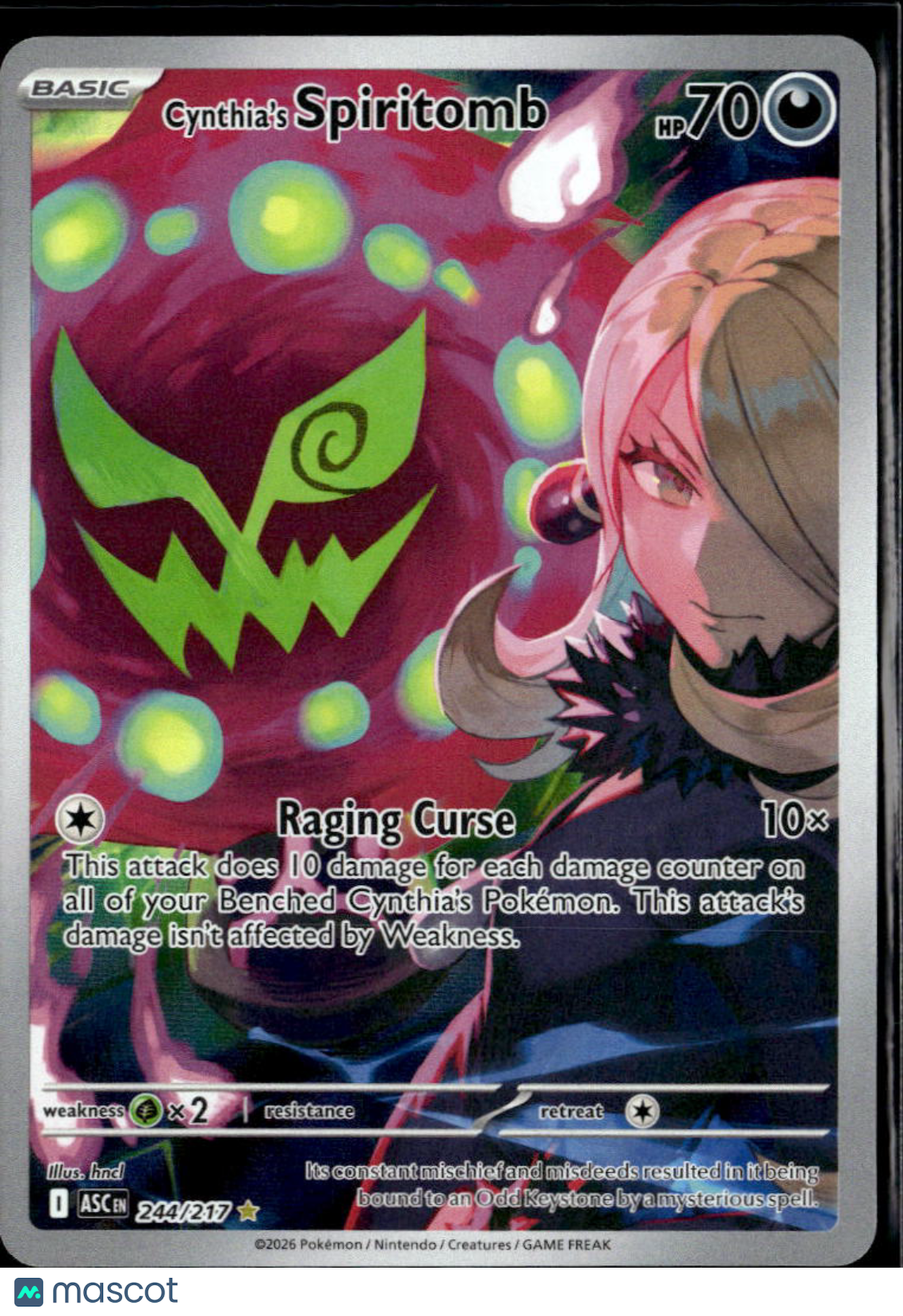 Cynthia's Spiritomb 2026  – Ascended Heroes Holo Secret Rare #244/217