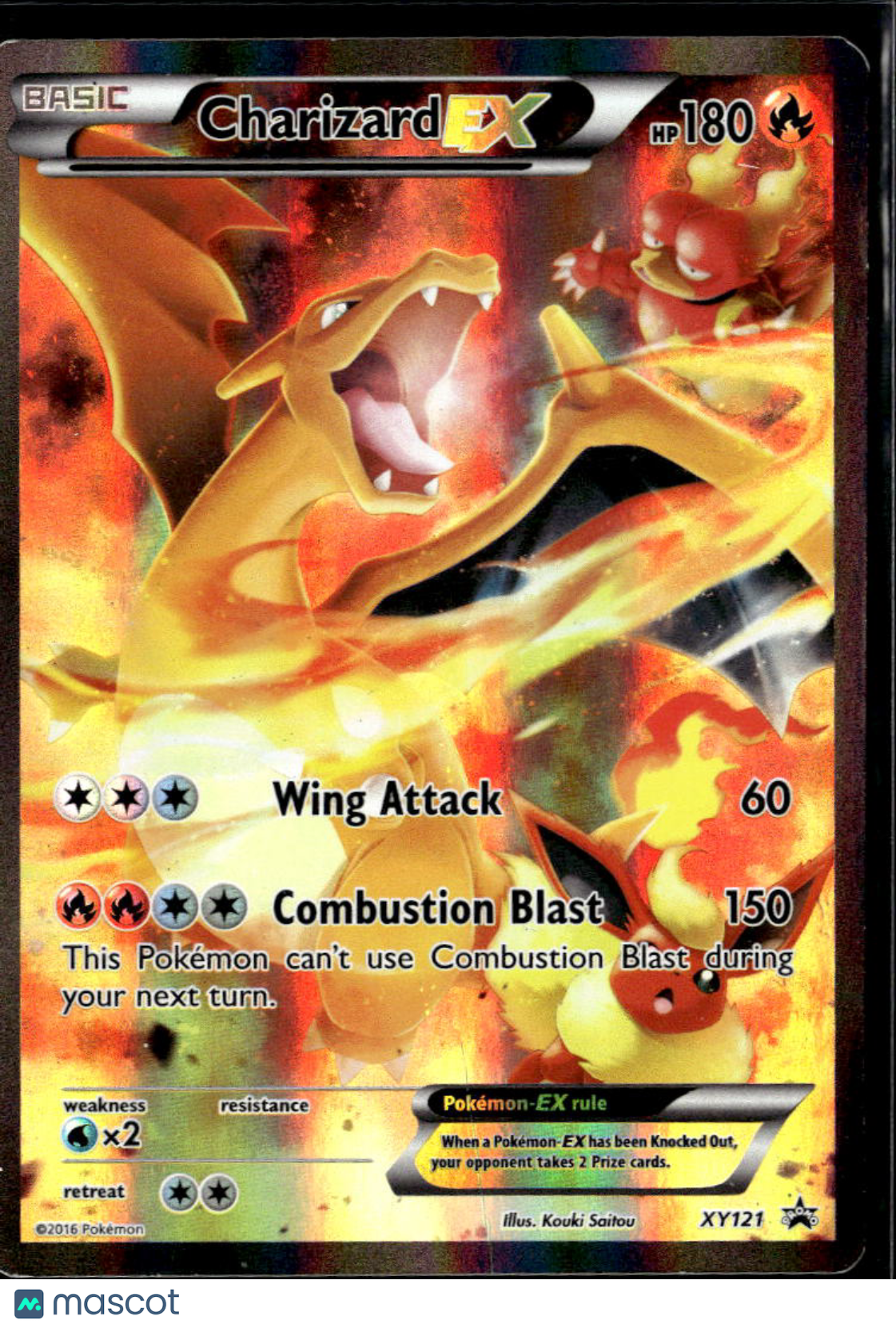 MP Charizard EX 2016 Evolutions Holo Black Star Promo FA #XY121