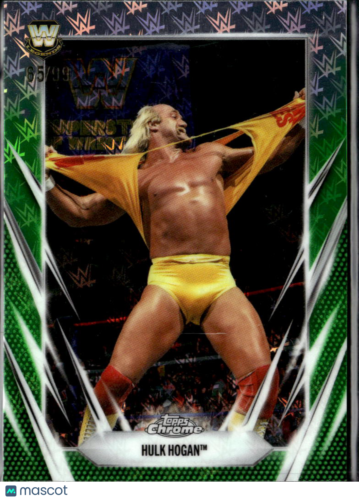 Hulk Hogan 2026 Topps Chrome WWE Legends Green Logofractor 65/99 WWE