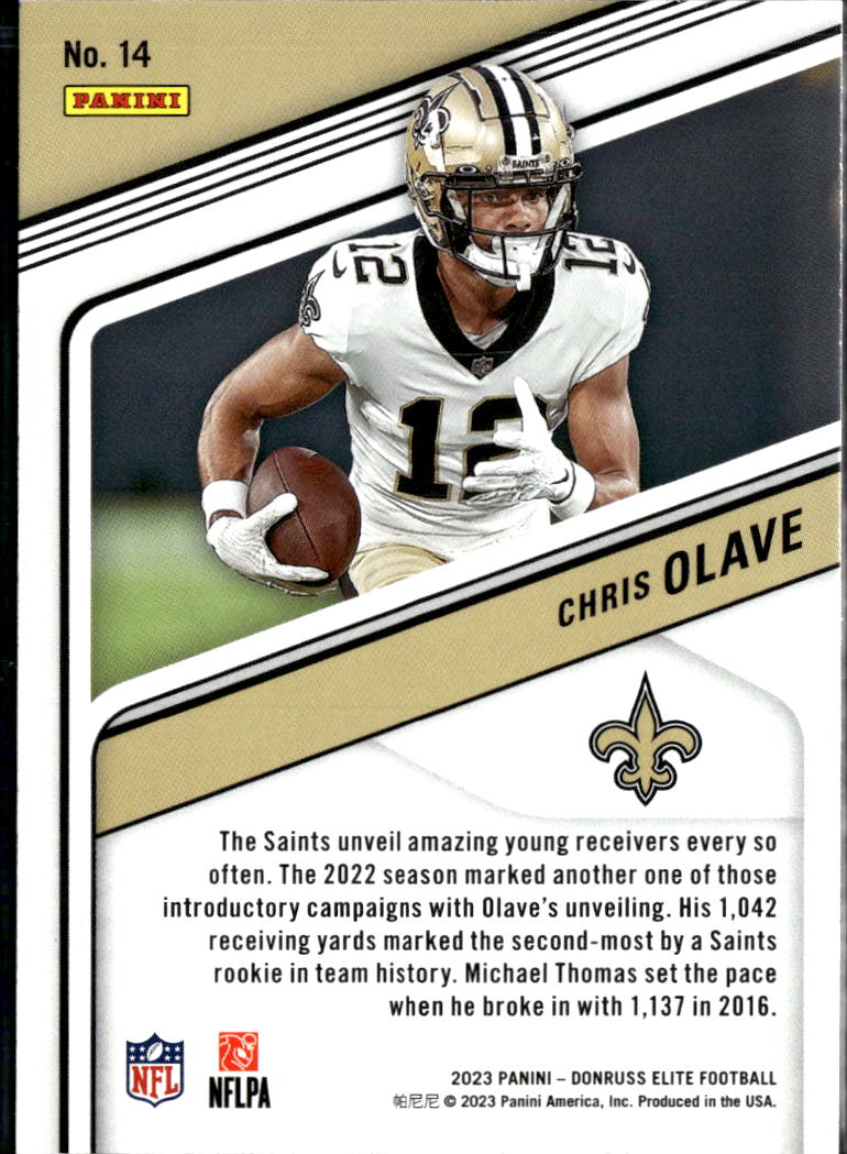 Chris Olave 2023 Elite Razzle Dazzle SSP SHORTPRINT New Orleans Saints