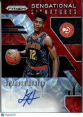 De'Andre Hunter 2019-20 Prizm Sensational Red Auto Autograph RC Atlanta Hawks