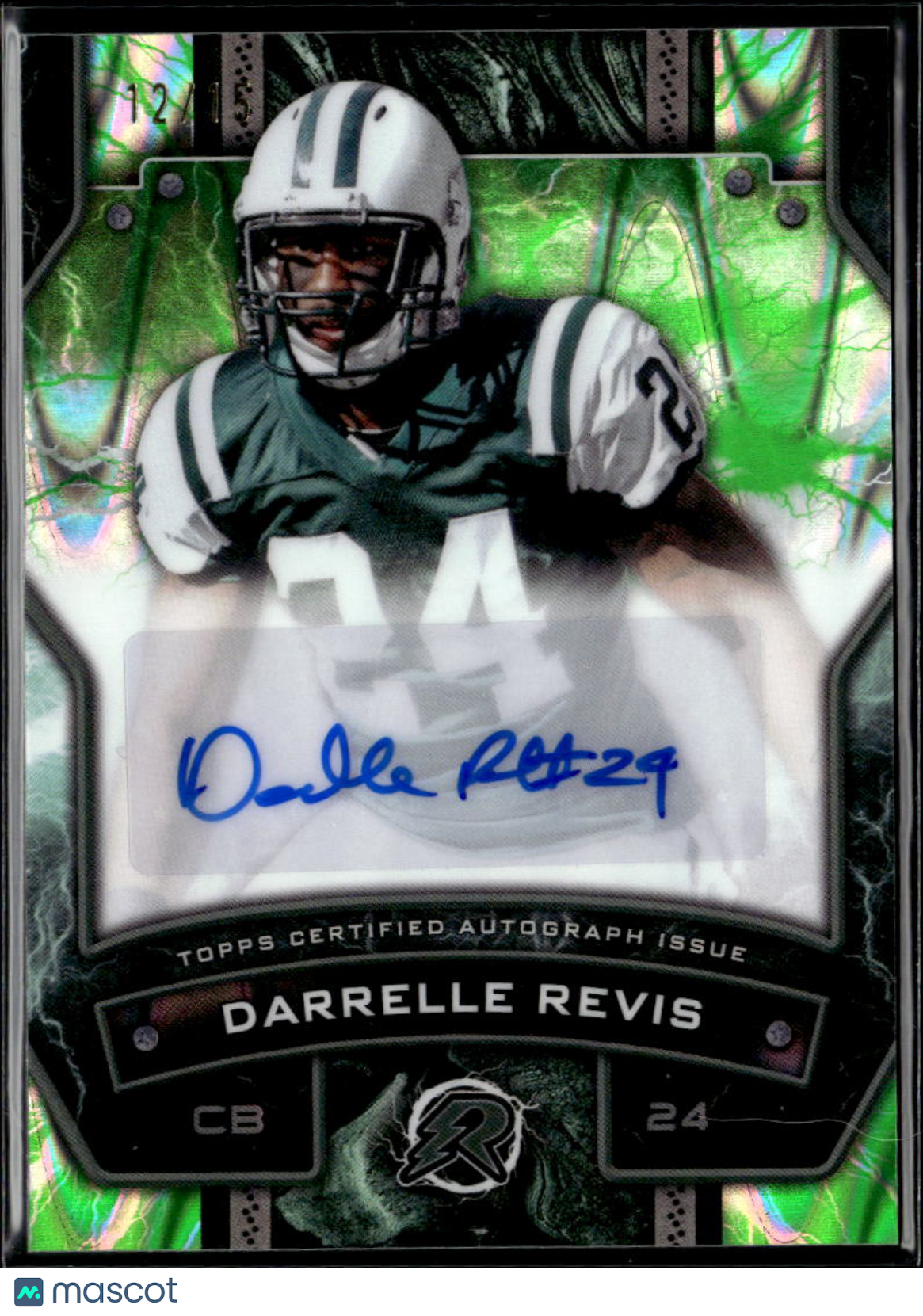 Darrelle Revis 2025 Topps Resurgence Auto Green New York Jets