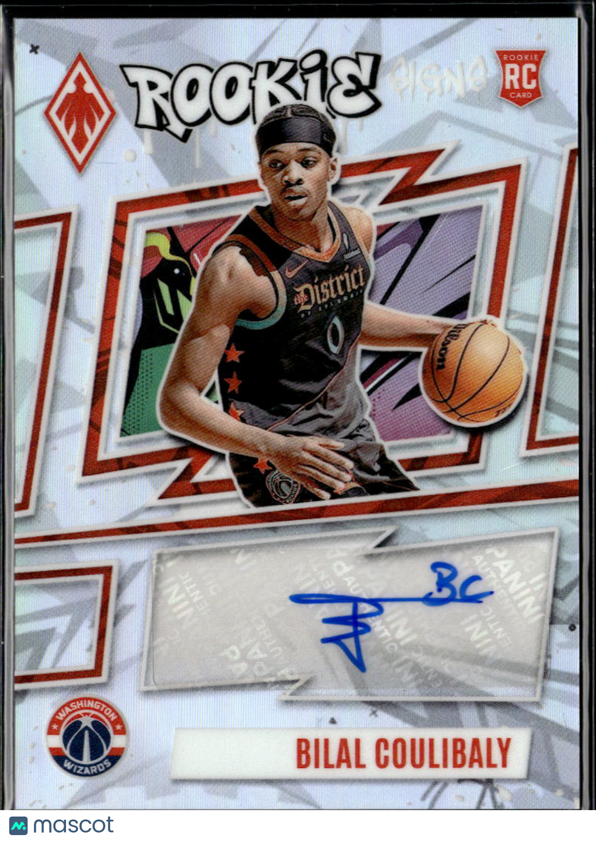 Bilal Coulibaly 2023-24 Phoenix Auto Autograph RC 7/99 Washington Wizards