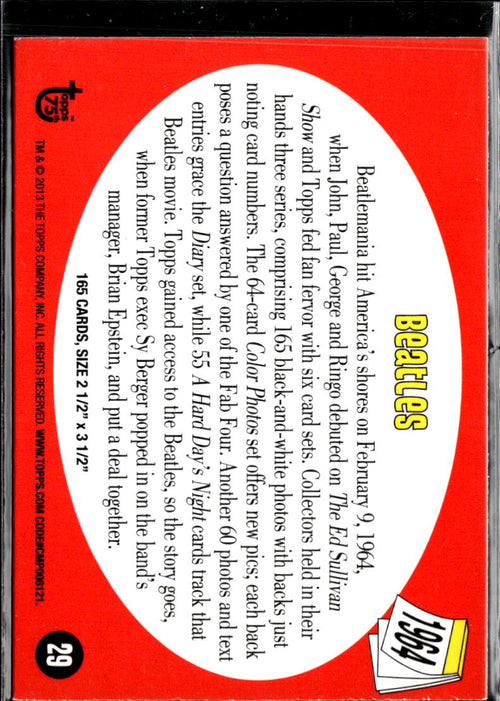 2013 Topps 75th Anniversary John Lennon #29