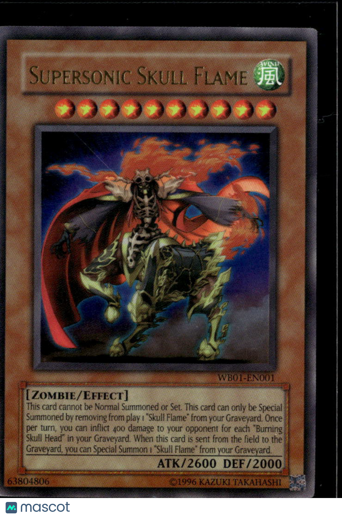 Supersonic Skull Flame Yu-Gi-Oh! 5D's Wheelie Breakers Super Rare Zombie Effect
