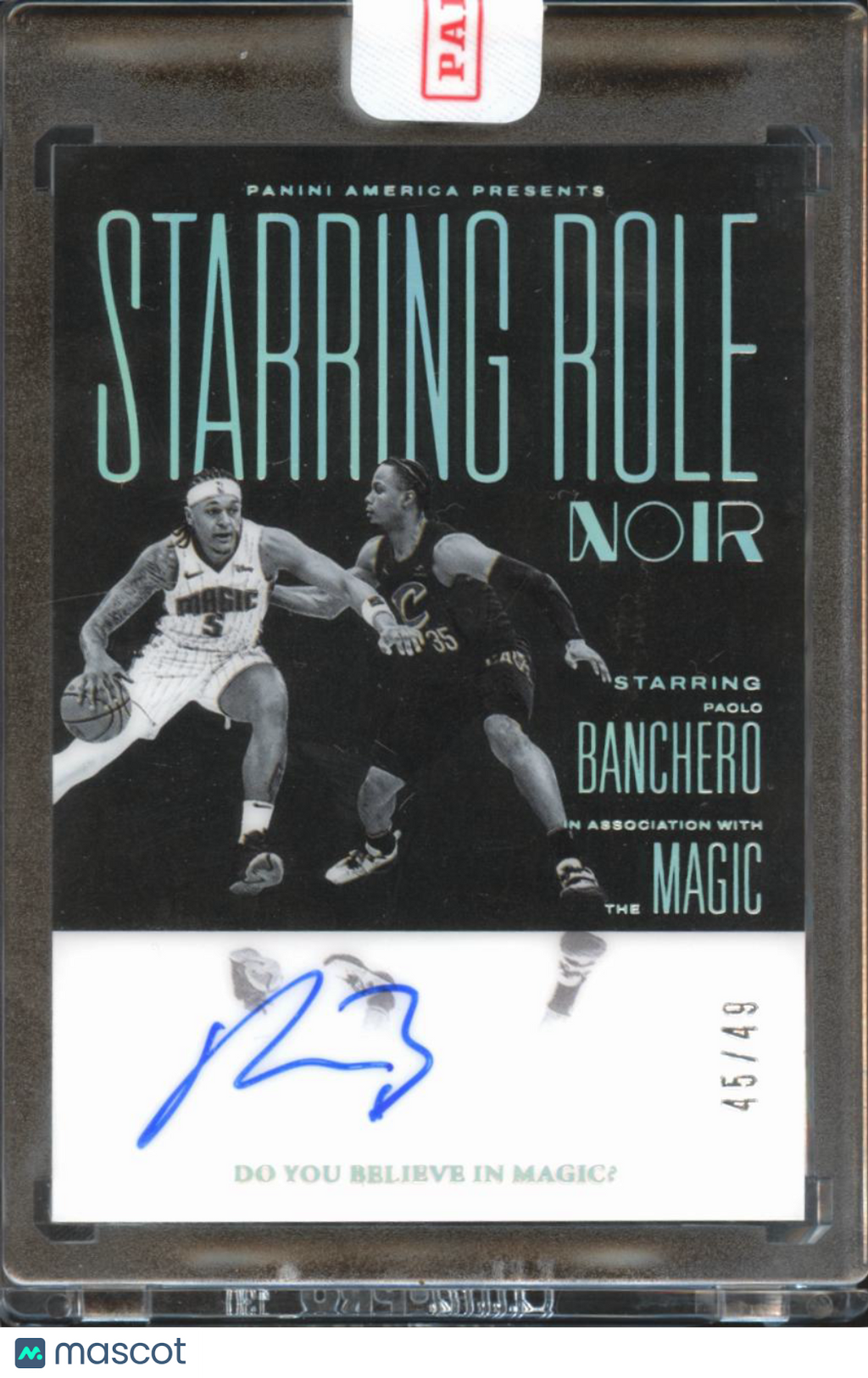 Paolo Banchero 2024-25 Noir Starring Role Auto Autograph 45/49 Orlando Magic